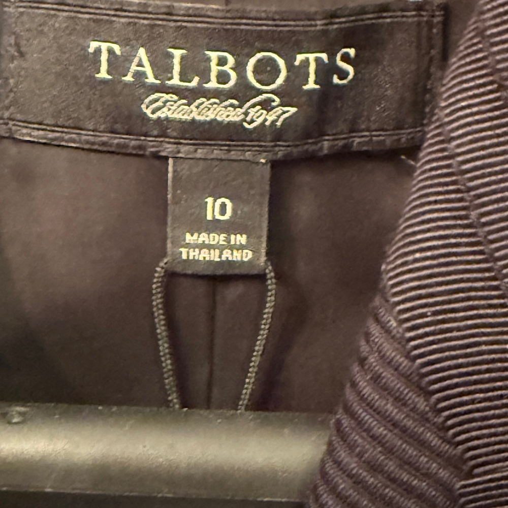 Talbots NWT 100 % cotton notched step lap collar 3/4 cuffed sleeve Sz 10 jacket - Picture 3 of 13